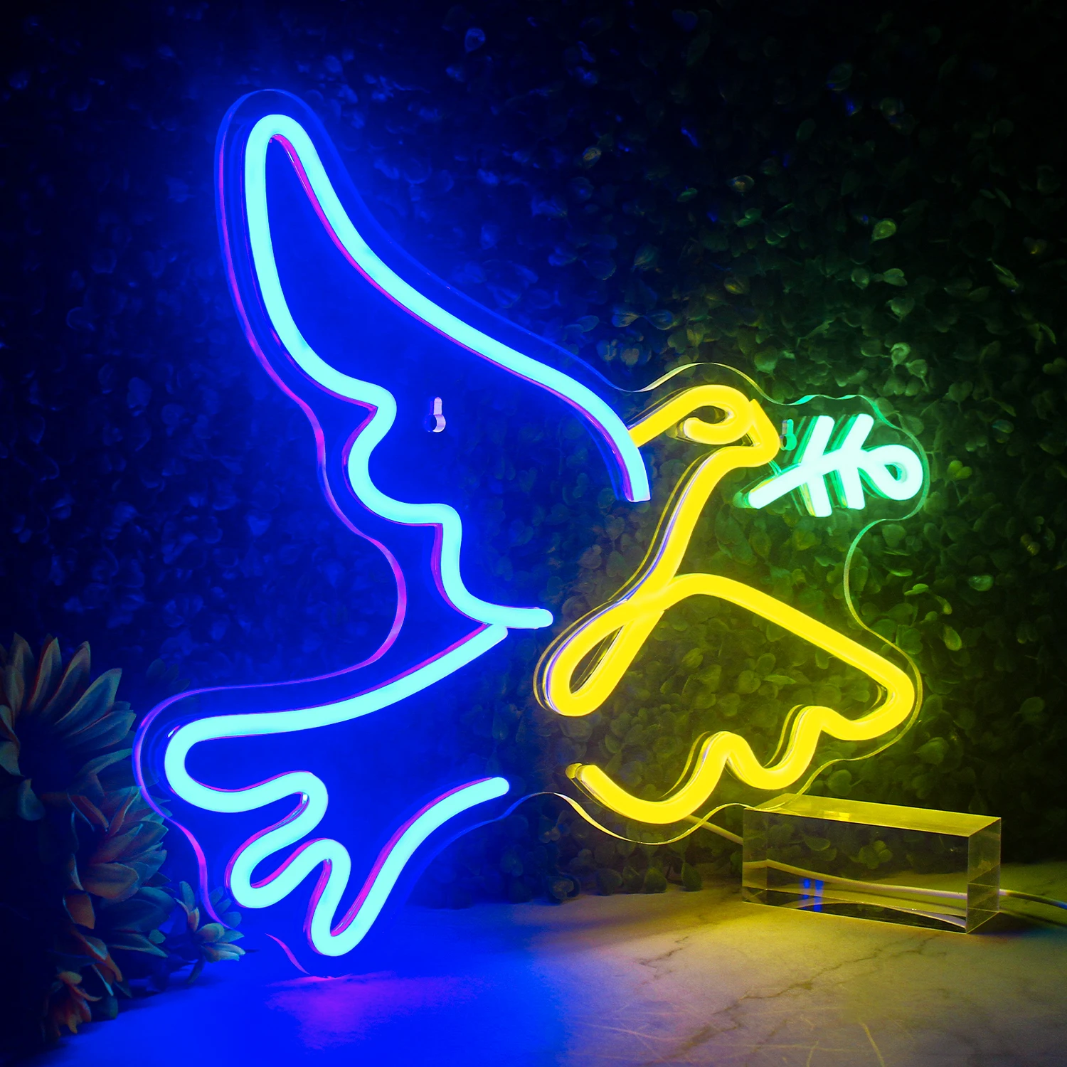 Peace Dove Neon Bord Led Bird Design Lights Usb Light Up Signs Kamer Decoratie Voor Slaapkamer Bar Verjaardagsfeestje Kunst Wandlamp