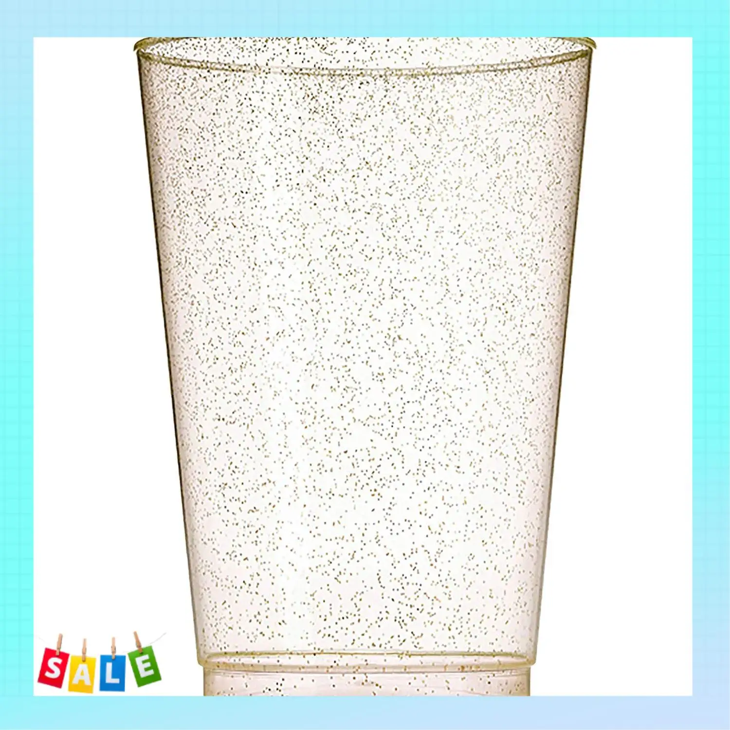 

A56X 50 шт. 10 унций золотые пластиковые стаканчики, одноразовые пластиковые стаканчики с золотым блеском, прозрачные пластиковые стаканчики, стаканы, свадебные стаканчики, вечерние чашки