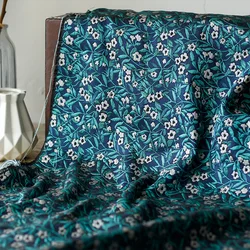 Embossed Flower Yarn Dyed Jacquard Fabric Polyester Small Floral Dress Bag Diy Sewing Fabric 50cmx160cm