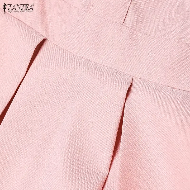ZANZEA Elegantes Damen-Party-Midikleid mit umgekehrten Falten, quadratischer Ausschnitt, Puffärmel, A-Linien-Kleider, Sommerkleid, Dete Night Vestidos – Detail 14