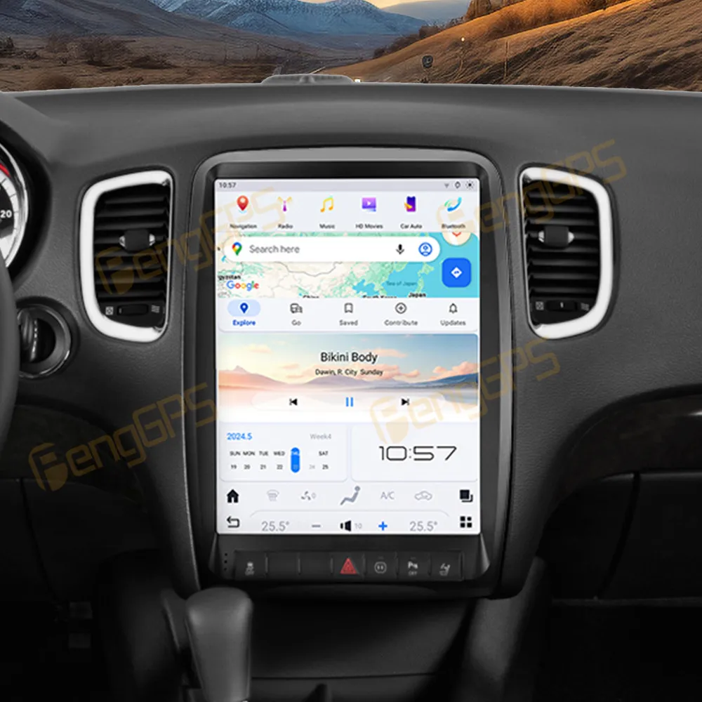 

13.8'' Android 13 Car Radio GPS Navi For Dodge Durango 2011 2012 2013 Multimedia Player Carplay Rear Air Conditioning Control BT