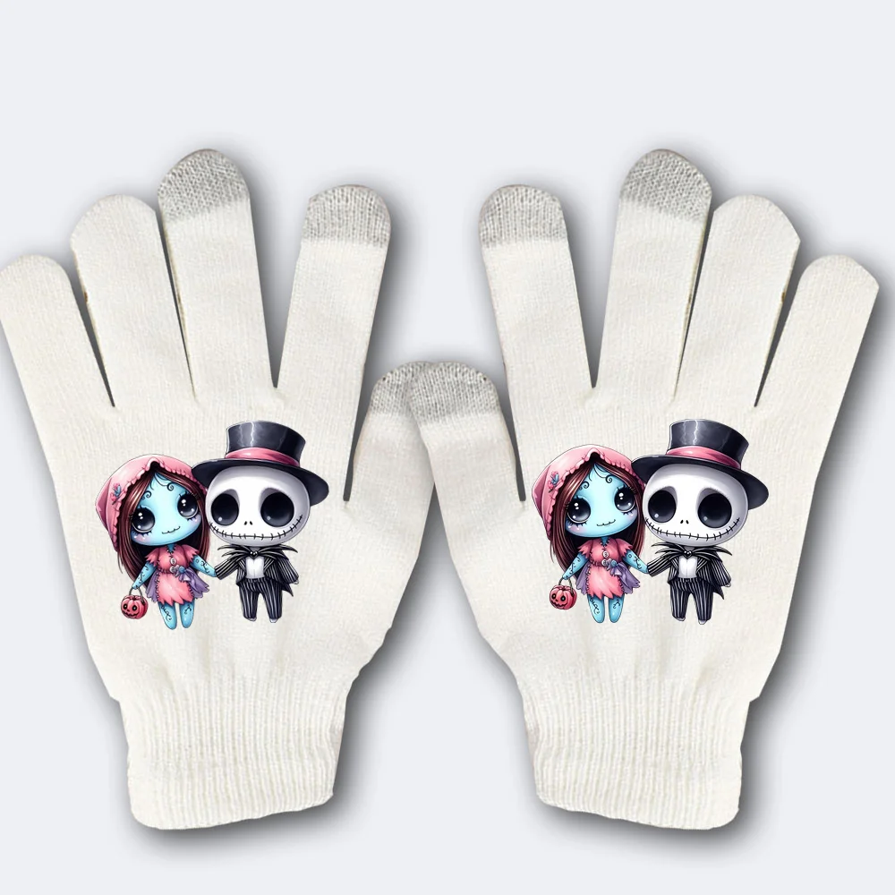 Gants de doigt Disney The Nightmare Before Christmas pour enfants, Jack, Sally, Kawai, sports de plein air, doux, hiver