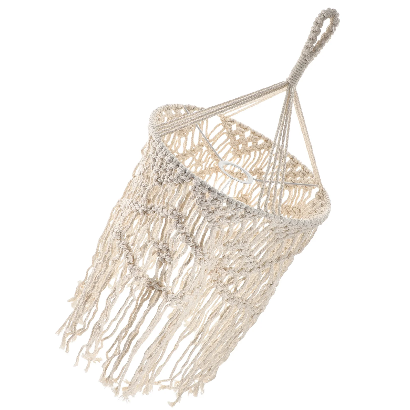 

Bohemia Macrame Lamp Shade Cotton Rope Woven Ceiling Light Cover Creative Home Decor For Living Room Bedroom Wedding Party