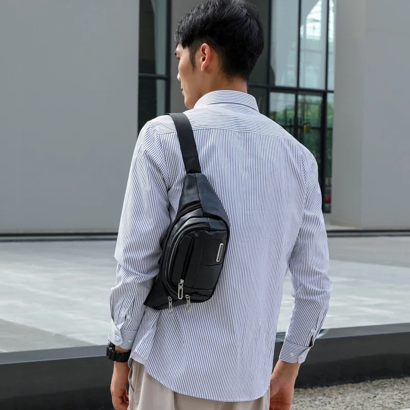 حقيبة ظهر رجالية متعددة الوظائف بحمالة كتف للأعمال والترفيه وحقيبة خصر رياضية مقاومة للماء #4
