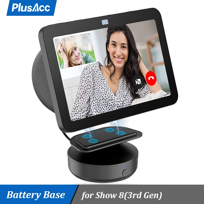 قاعدة بطارية محمولة من PlusAcc ، محطة إرساء لعرض الصدى 8 الجيل الثالث ، شاحن ، مكبر صوت ذكي من أمازون ، حامل