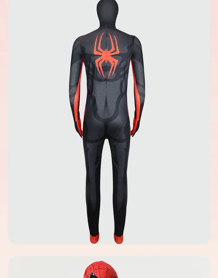 Halloween-Rollenspiel-Bodysuit, dehnbarer Ganzkörperanzug mit Kopfbedeckung, Helden-Themen-Outfit für Cosplay-Enthusiasten – Detail 8
