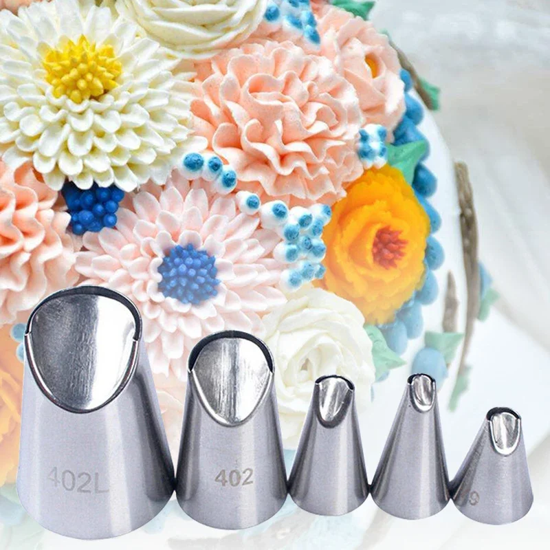 1/3/5/7Pcs Chrysanthemum Pastry Nozzles For Cake Decoraing Tools Tulip Succulents Icing Piping Nozzles Tips Baking Accessories