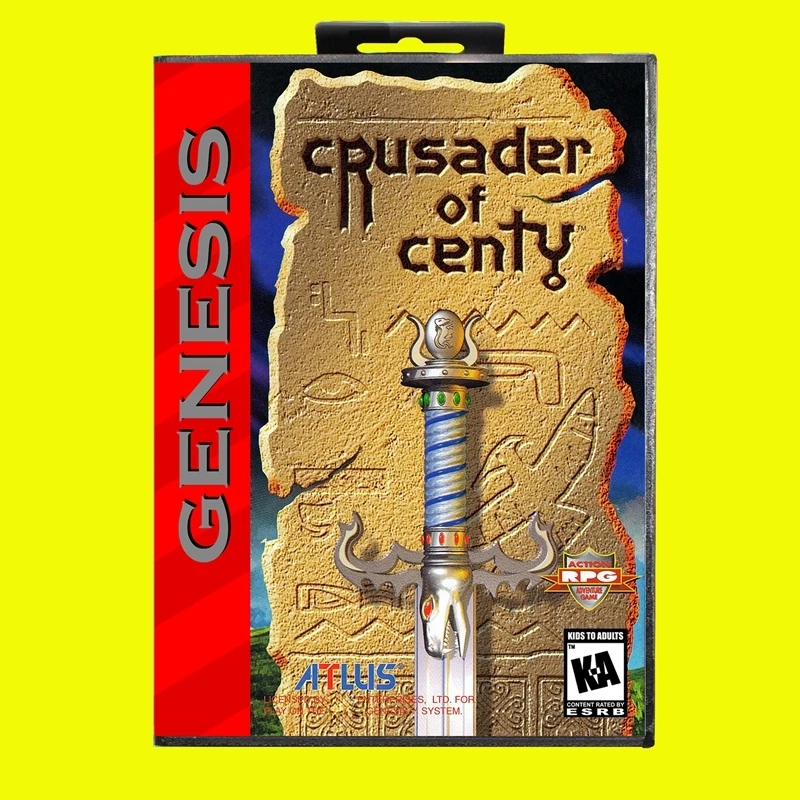 

Crusader Of Centy MD Game Card 16 Bit USA Cover for Sega Megadrive Genesis Video Game Console Cartridge