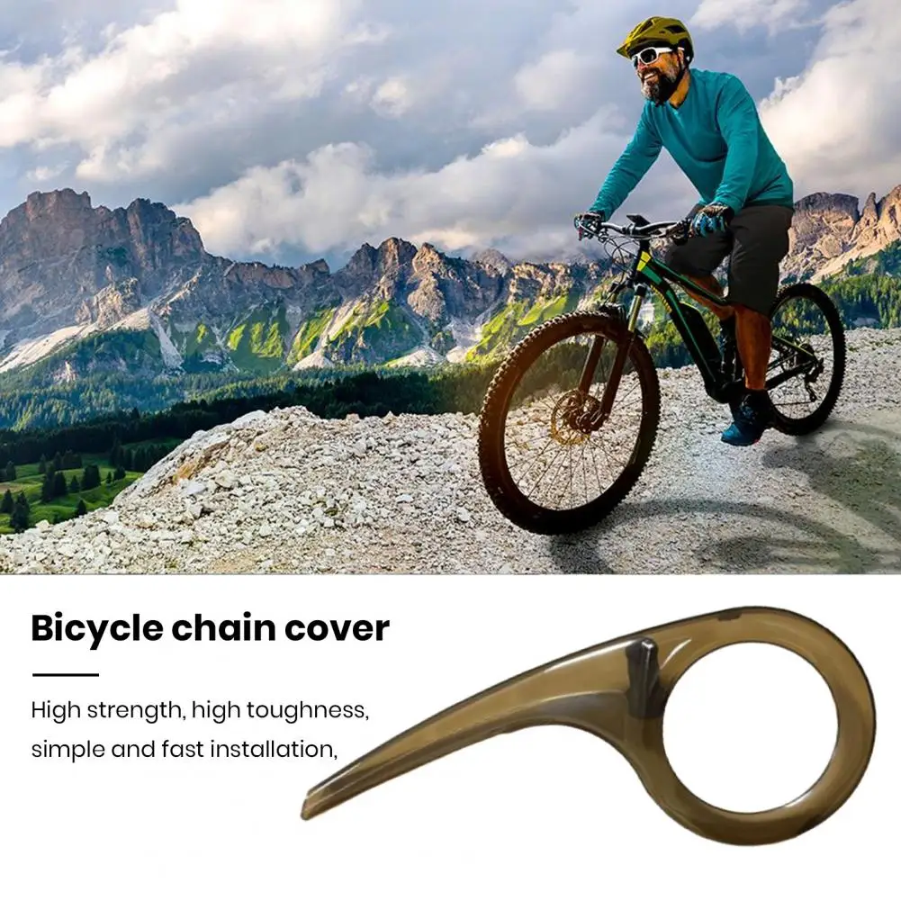 1 Juego de práctico protector de cadena de bicicleta, cubierta de piñón, protector de cadena de bicicleta de plástico, suministros de bicicleta resistentes al desgaste