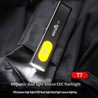 Xiaomi Warsun LED Keychain Flashlight USB Rechargeable 800Lm Portable Mini Torch Light Pocket Lantern Flood Outdoor Bicycle Lamp