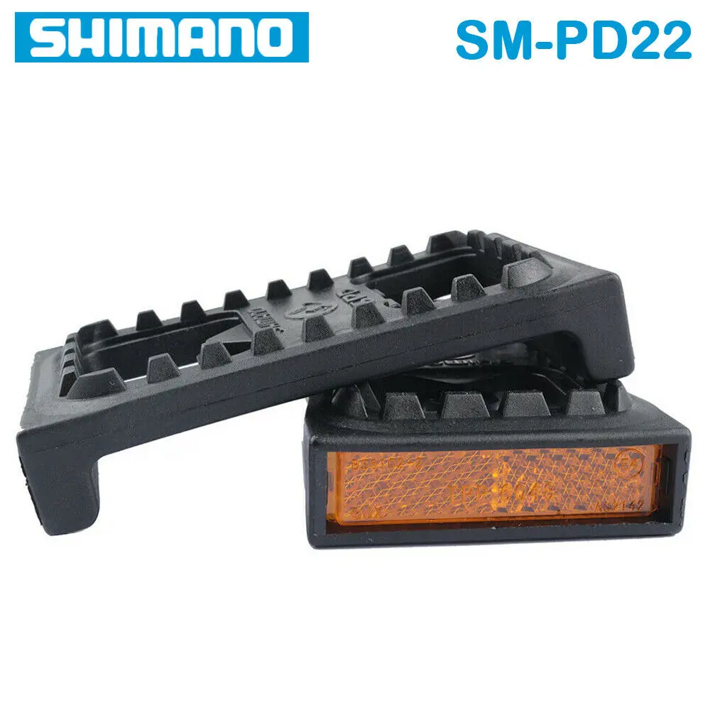 Shimano SM-PD22 SPD Cleat Flat Pedal Adapters Pair with Reflector M540 M520 M780-OE