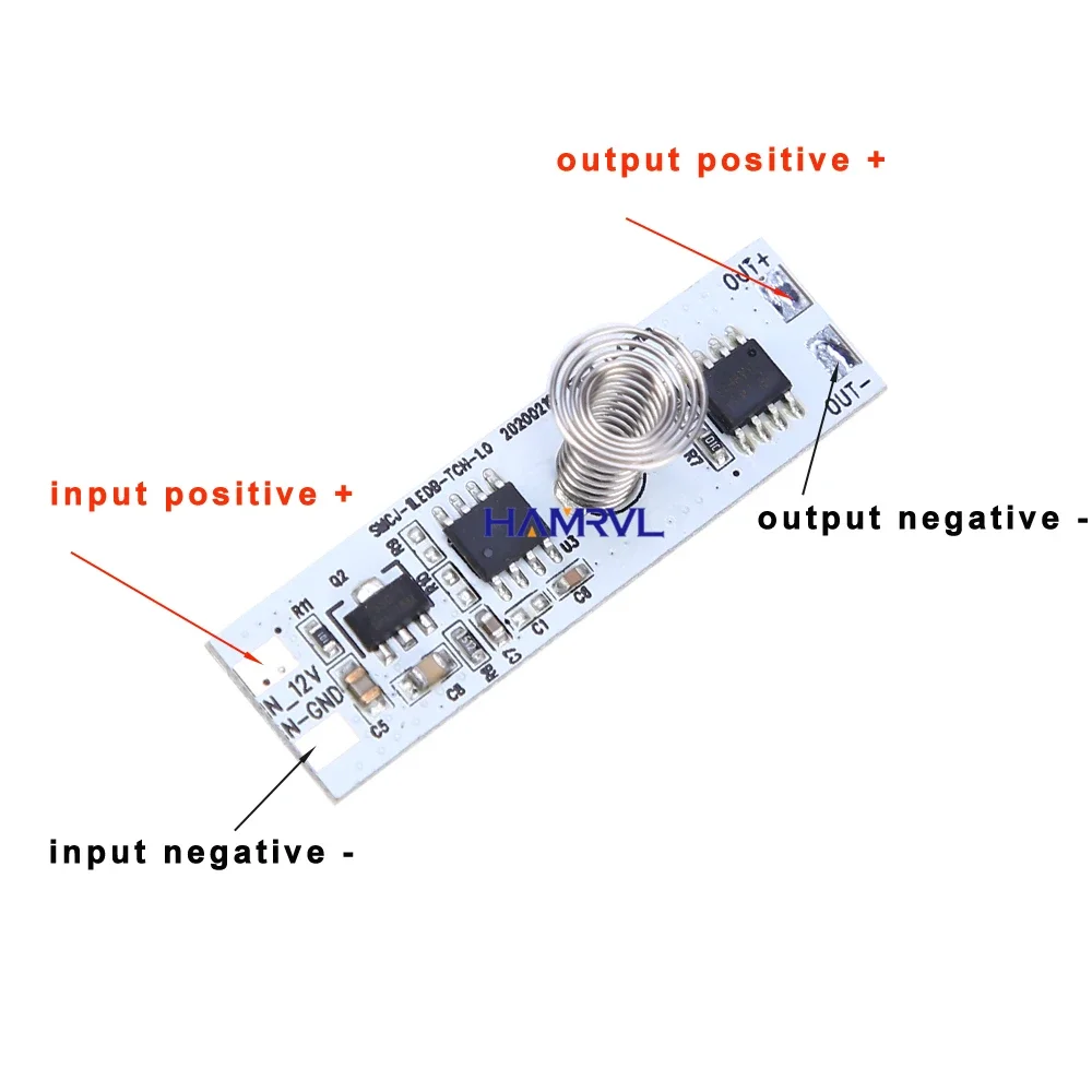 12V Touch Sensor Switch Capacitive Coil Spring LED Three Way Dimmer Control No-limit DC 5-24V 6A for Smart Home  Light Strip