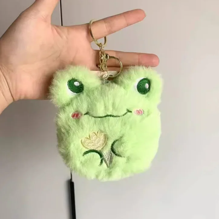 new Plush Toy Frog Wallet Keychain Pendant Cute Doll Bluetooth Earphone Cover soft fashione Exquisite decorate birthday gift