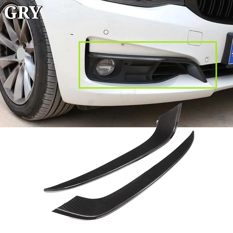 

Car Front Fog Lamp Strips Trim For BMW 3 Series GT Gran Turismo F34 2013-2018 ABS Carbon Fiber Exterior Accessories