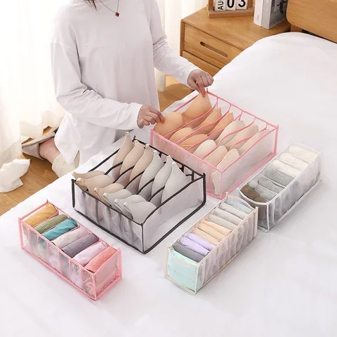 

Organizer Storage Boxes Cabinet Drawer Divider Storage Underwear Bra Pants Sock Closet Organizers