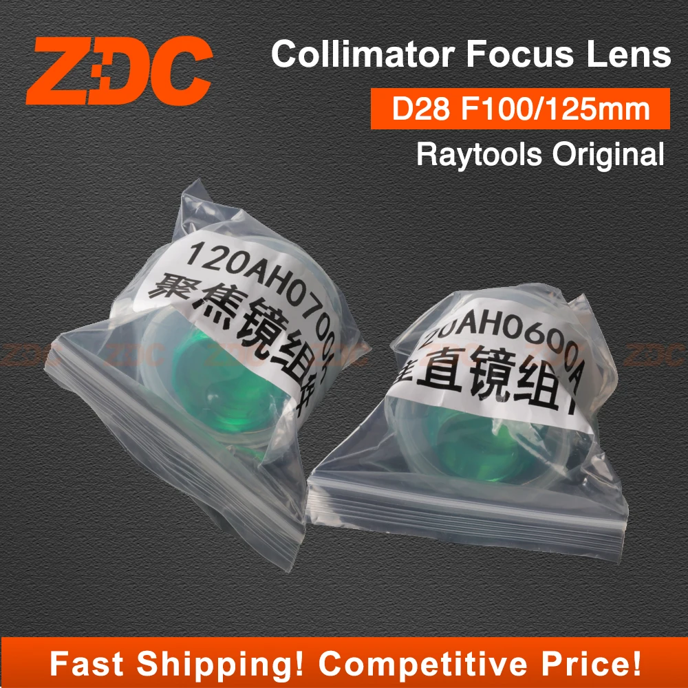 Imagem -06 - Zdc Raytools Original Colimador Lente de Foco D28 F100 F125 mm com Suporte da Lente para Raytools Bm109 Fibra Cabeça Corte a Laser