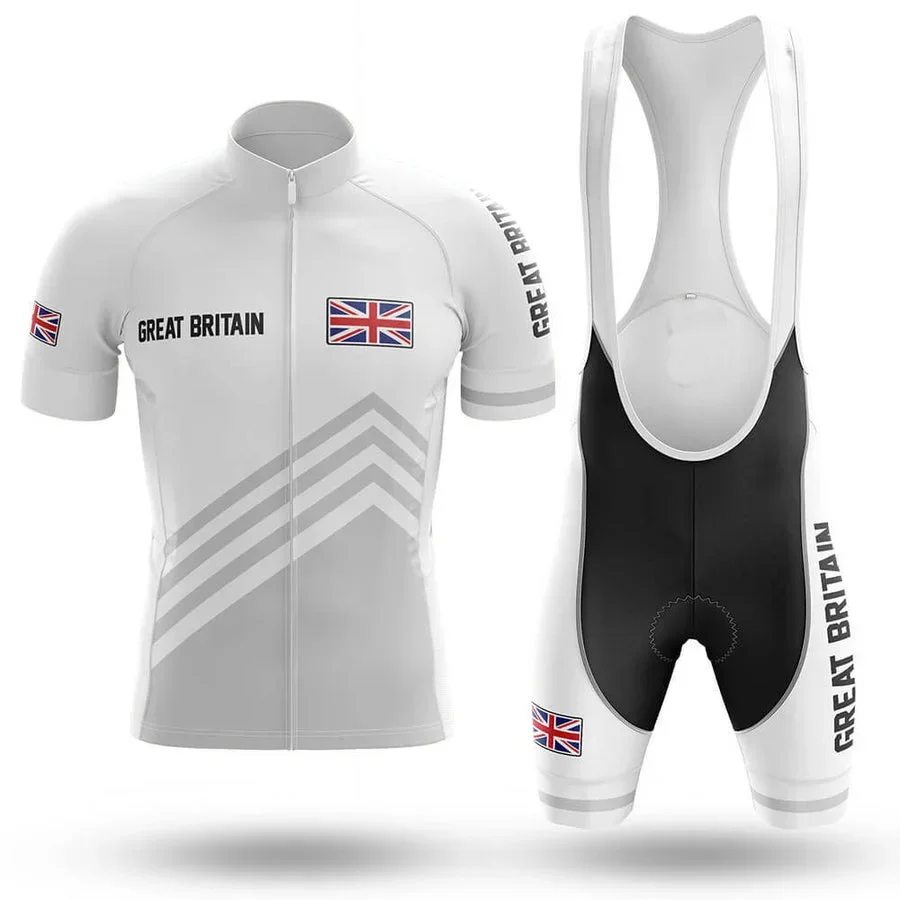 POWERBAND United Kingdom NATIONAL SHORT SLEEVE CYCLING JERSEY SUMMER CYCLING WEAR ROPA CICLISMO+BIB SHORTS