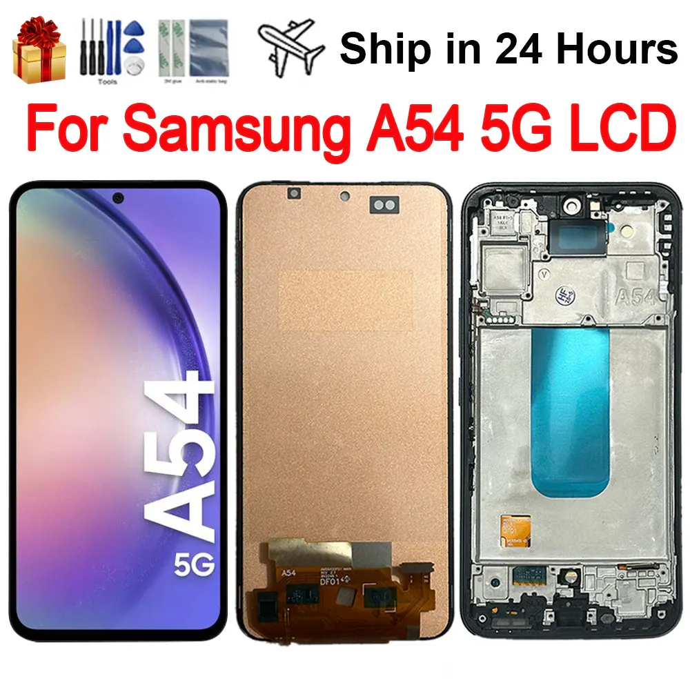 

6,4 "для Samsung Galaxy A54 5G A546U A546M ЖК-дисплей с рамкой, сенсорный дигитайзер в сборе для Samsung A546E, замена экрана