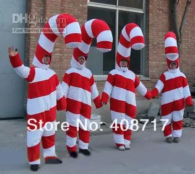 Nuovo personaggio adulto Cartoon i più venduti nuovissimo Xmas Candy Halloween Christmas Dress Full Body Props Outfit Costume della mascotte