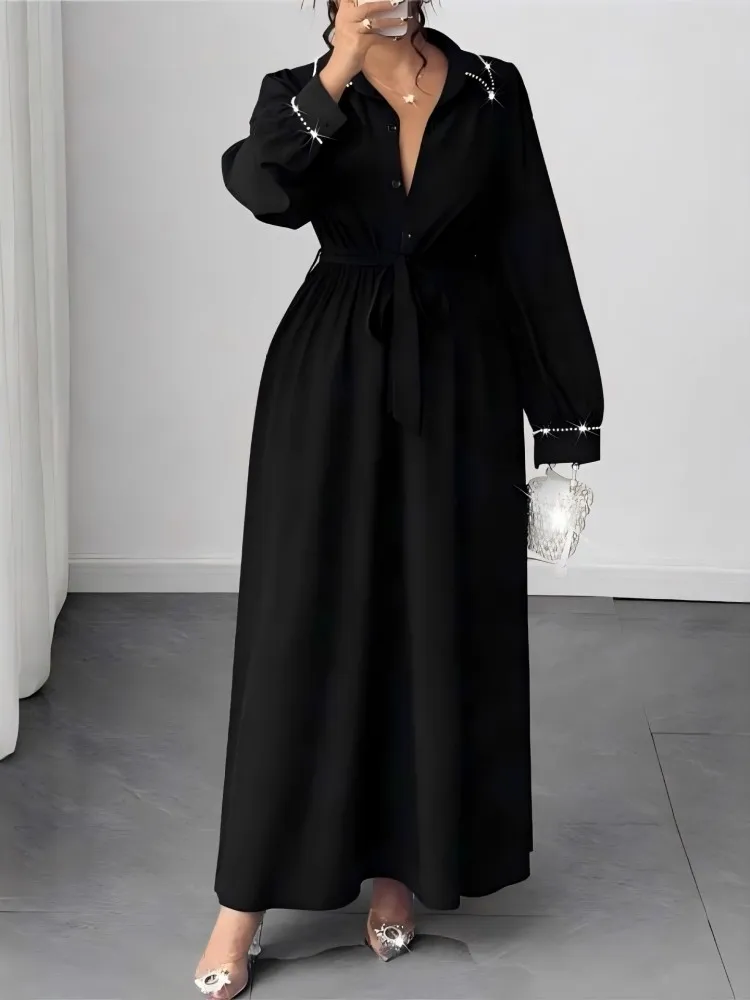 

African Dresses For Women Elegant Spring Autumn Long Sleeve Dashiki Maxi Dress Ladies Traditional African Clothing Fairy Dreaes