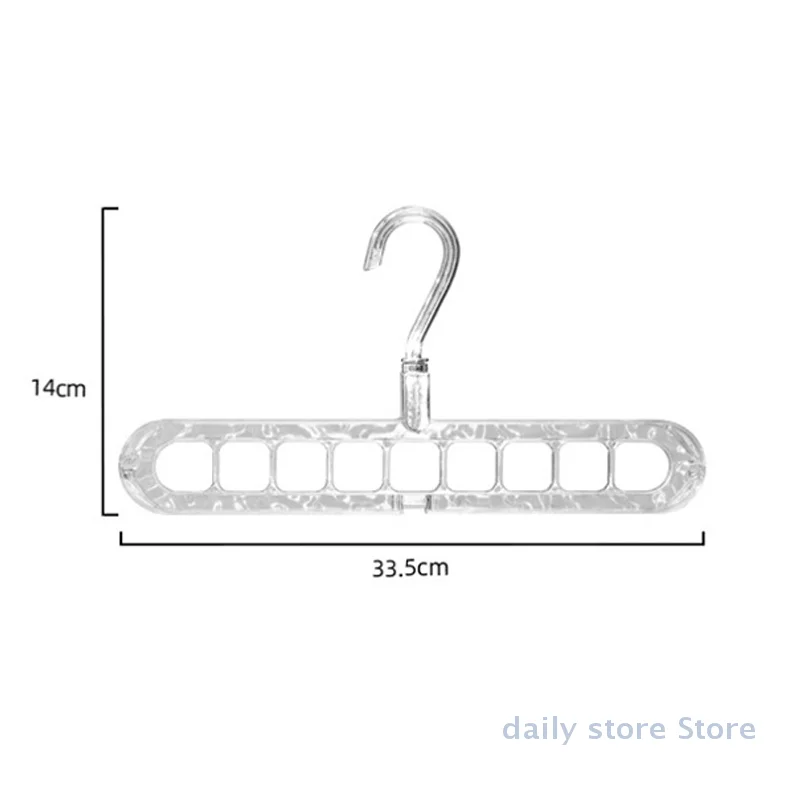 شماعة ملابس ذات تسعة فتحات منزلية من البلاستيك الأحمر متعددة الوظائف لتجفيف الملابس قطعة أثرية أفقية وعمودية سحرية دوارة