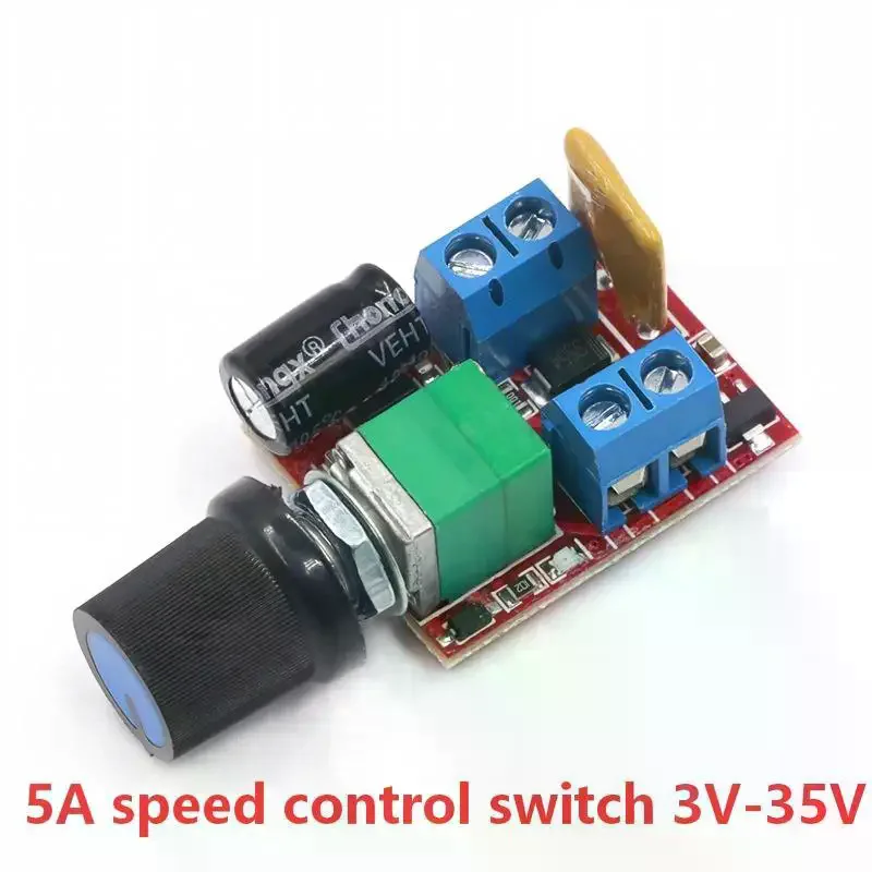 PWM DC Motor Speed Controller with Adjustable Knob Stable Performance Durable Housing for Industrial Small Motor Regulation