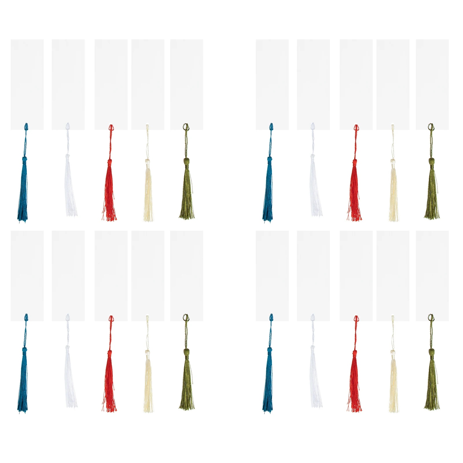 

20 Sets Acrylic Bookmark Blanks Colorful Tassels Page Marker Bookmarks Gift Sublimation Keychain Child Diy Craft Student