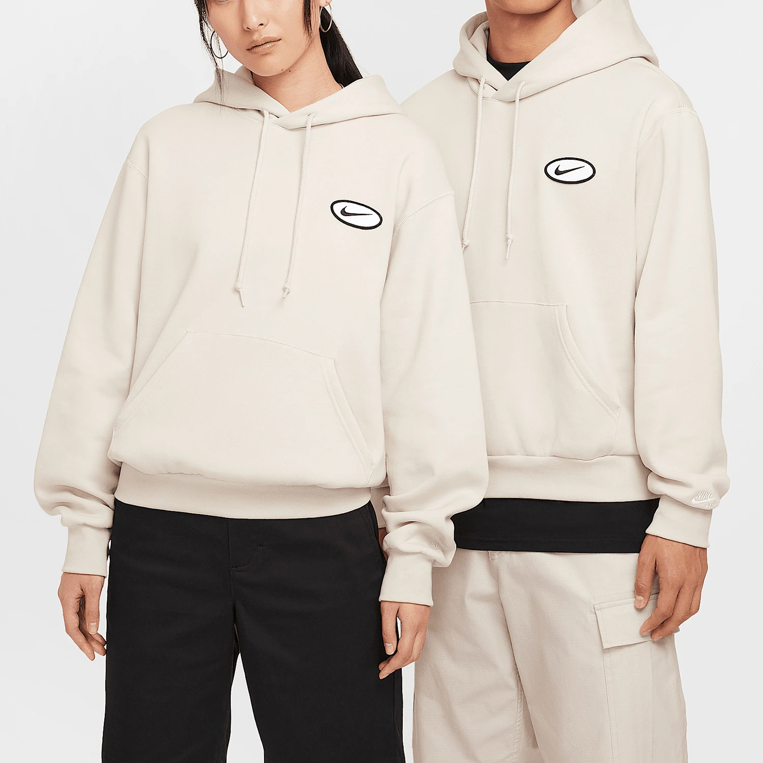 Nike Authentic Winter New Men's and Women's Drawstring Printed Warm Hoodie FV7381-104