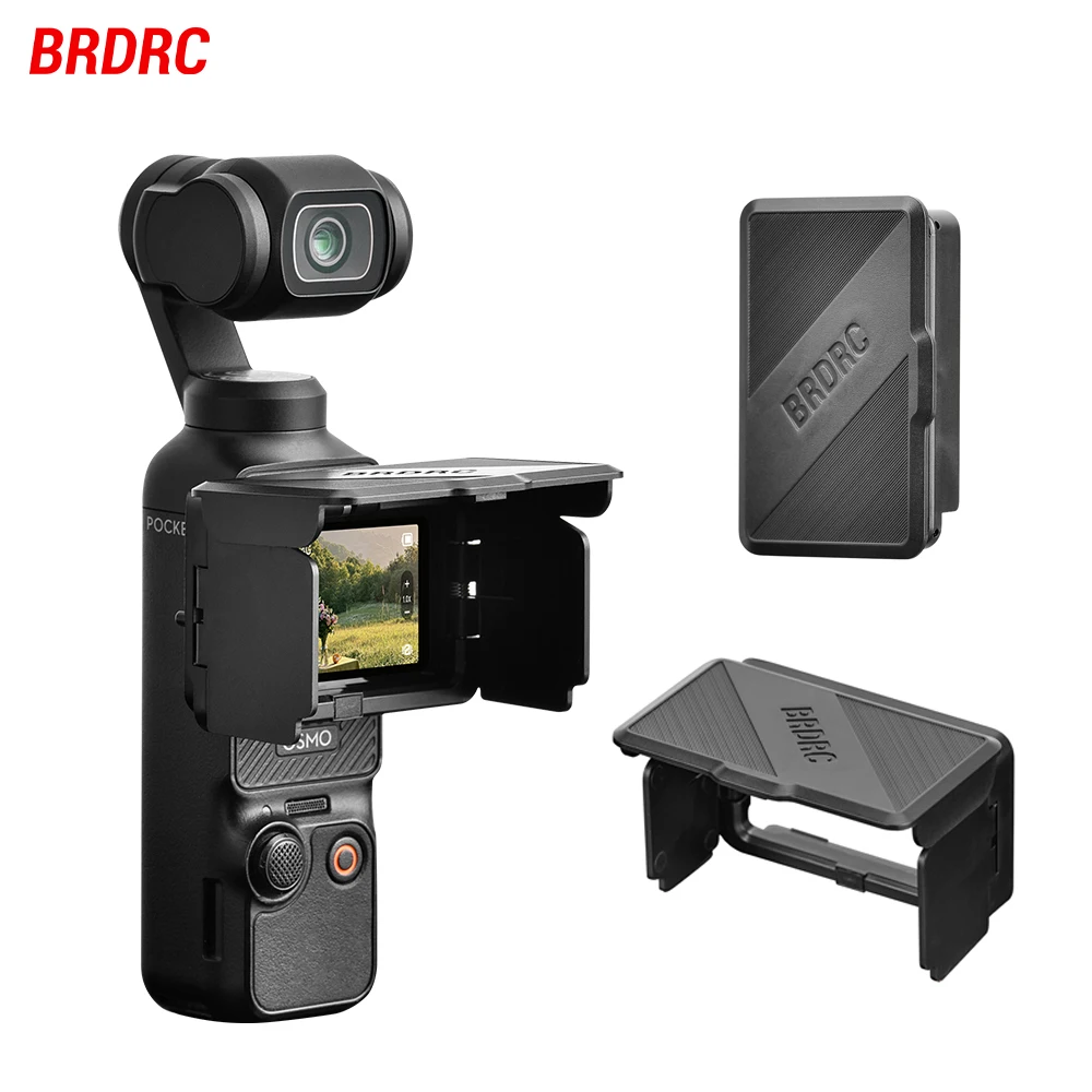 Protetor Solar BRDRC para DJI Osmo Pocket 4P/4/3, Capa Leve para Tela, Dobrável, Anti-reflexo, Acessório para Filmagens ao Ar Livre
