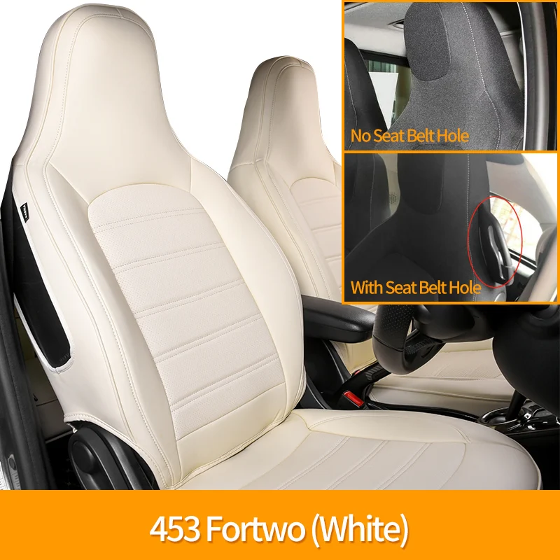 Cuscino Rialzato Per Sedile Auto Smart 451 E 453, In Pelle Nappa Con Fondo Antiscivolo, Marrone, Per Guidatore