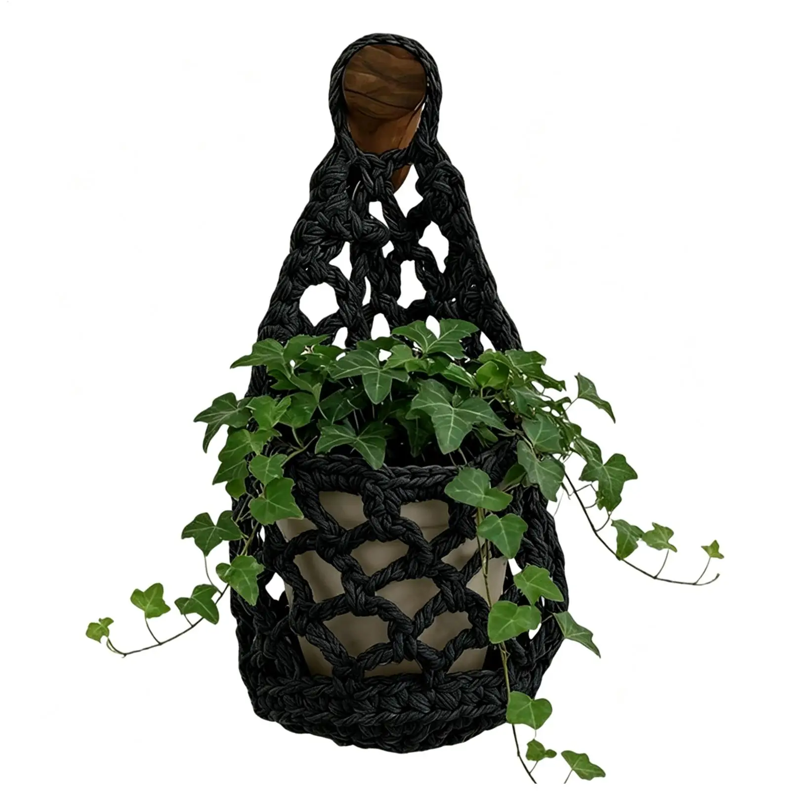 Boho Macrame Wall Plant Hanger Hand Woven Hanging Basket For 4 Inch Pots Indoor Outdoor Home Garden Decor Accessories