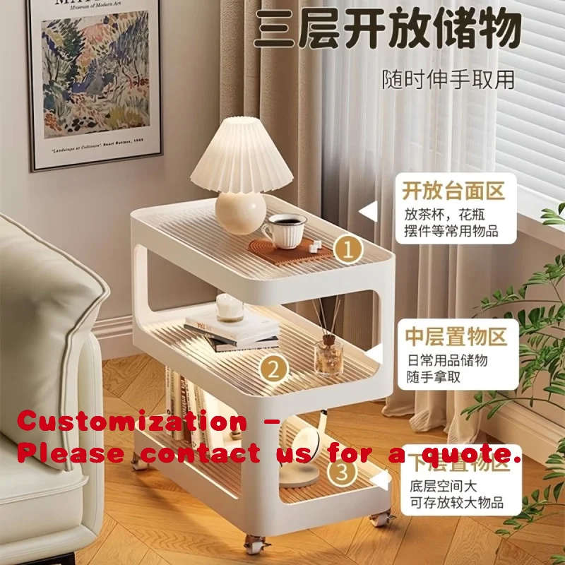 

Customize.Next to Sofa520Side Table Mobile Small Coffee Table Modern Living Room Small Trolley Bedside Storage Rack Side Cab