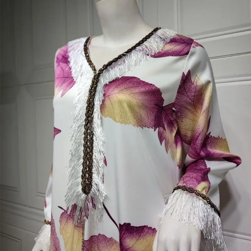 652F 여성 전체 길이 Kaftan-드레스 여성 이슬람 드레스 긴 소매 이슬람 드레스