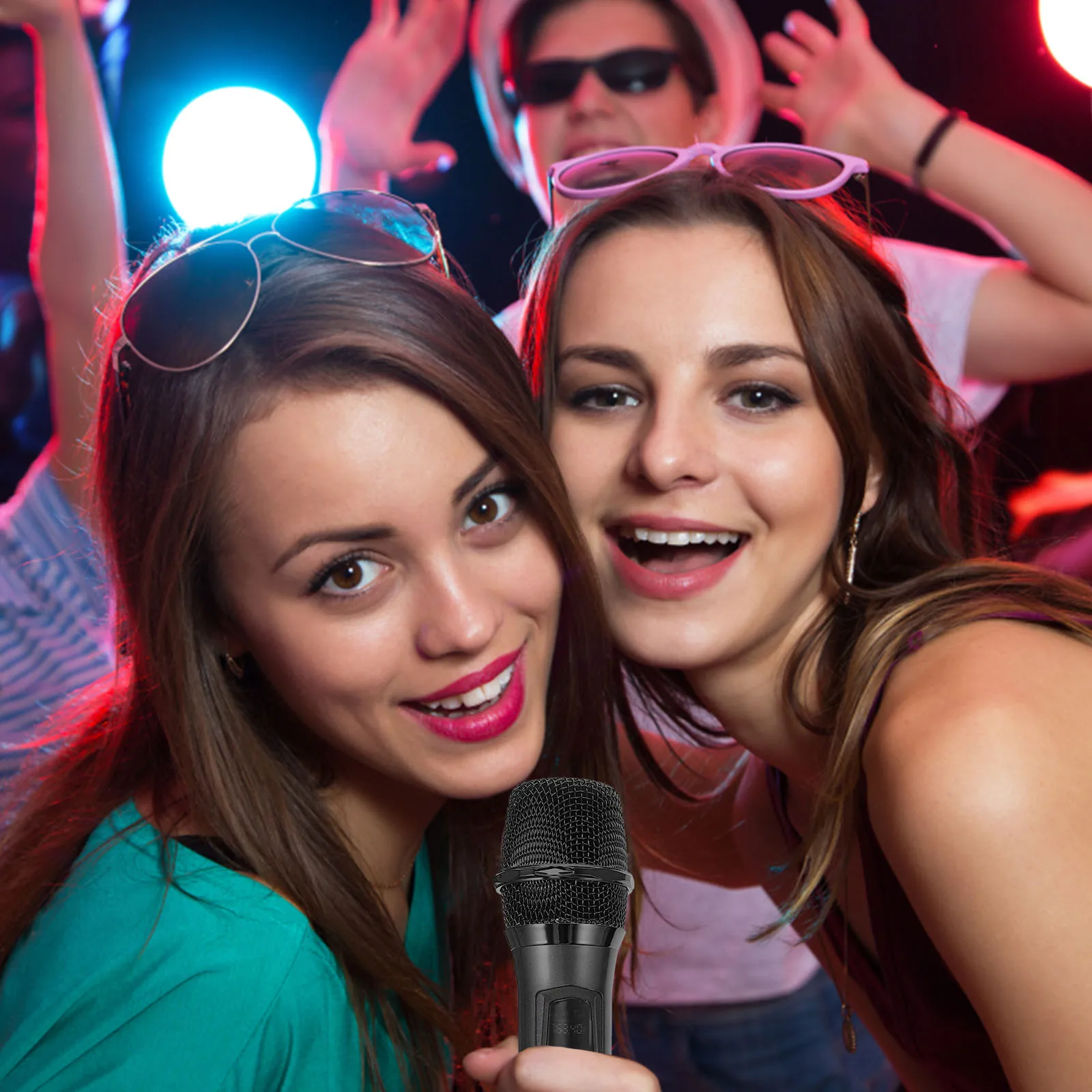 

Wireless Microphone Dance Event Vocal Cordless Portable Indoor Plastic Singing Compact Size