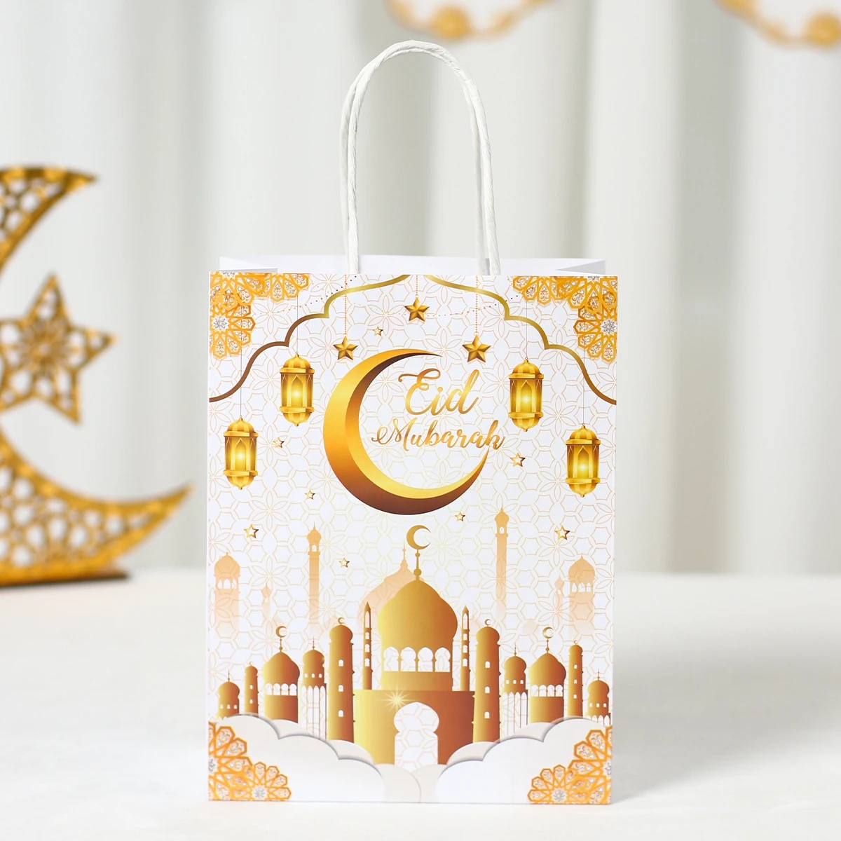 Ramadan Decoration 2024 Gift Bags Candy Cookie Packaging Bag EID Mubarak Decor Ramadan Kareem Islamic Muslim Party Eid Al-Fitr