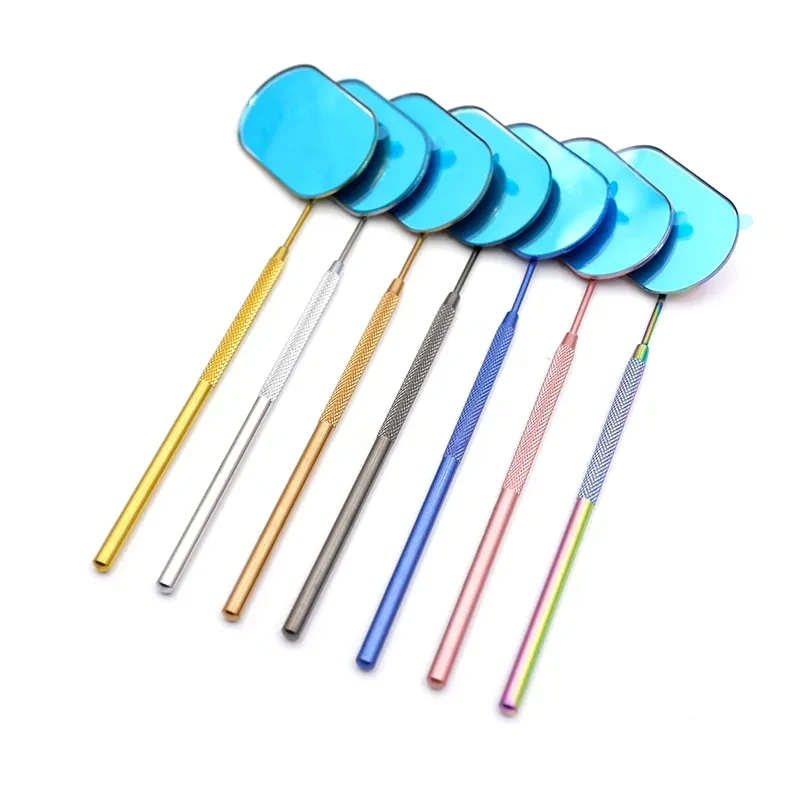 Miroir de cils narmultifonction en acier inoxydable, outils de maquillage de beauté, extension de cils, cils multicolores portables, 1PC