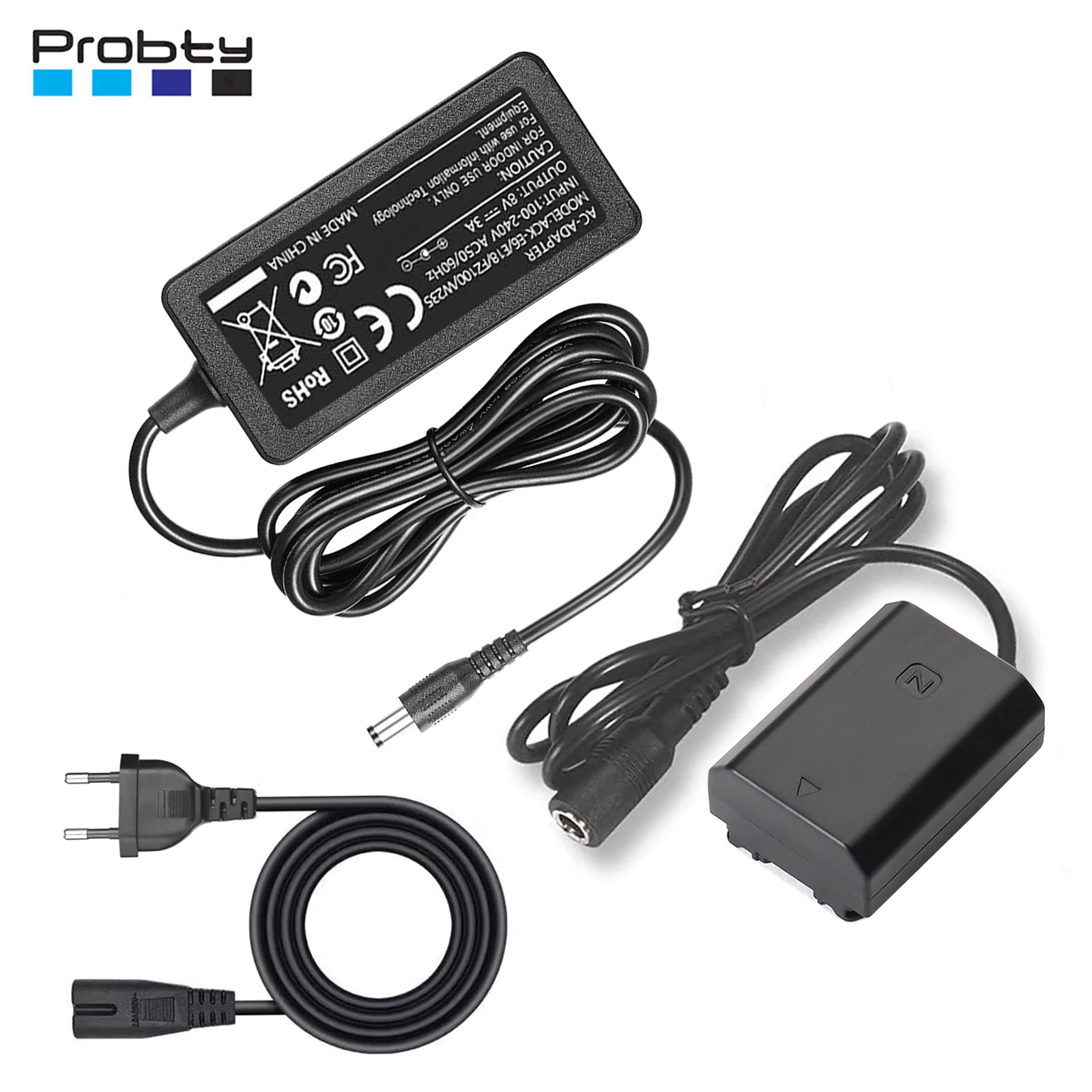 

NP-FZ100 A7III Dummy Battery Power Supply AC Adapter Kit for Sony Alpha A7IV A6600 A6700 ZV-E1 A7SIII A7C A1 FX3 A7R3 A7R IV, A9