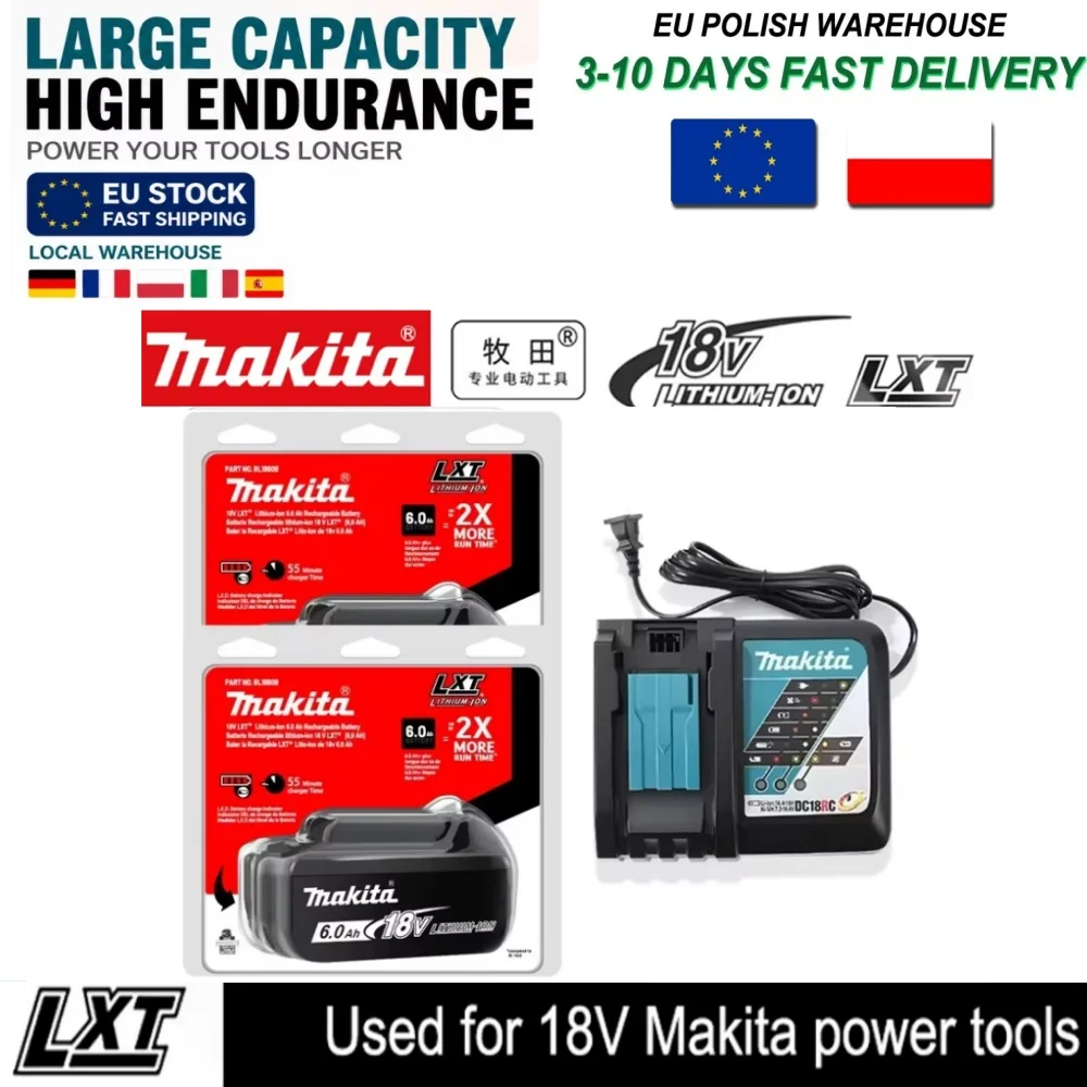 100% originaler Makita-Akku, 18V Werkzeug-Lithium-Akku 6Ah/5Ah 9Ah für Makita DTW700 DDF487 DTD173 DGA404 HR140D DJV182.