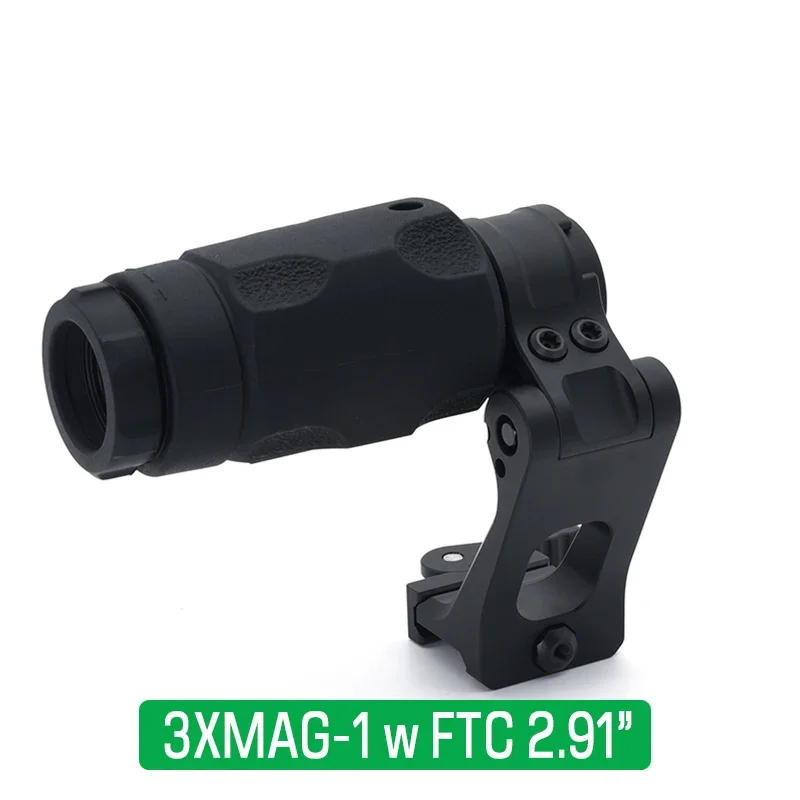 Evolution Gear 3x Scope Vergrootglas Sight 3XMag-1 Voor Jacht Airsoft met 2,26 "FTC Leap06 Flip naar Side Mount met volledige markeringen