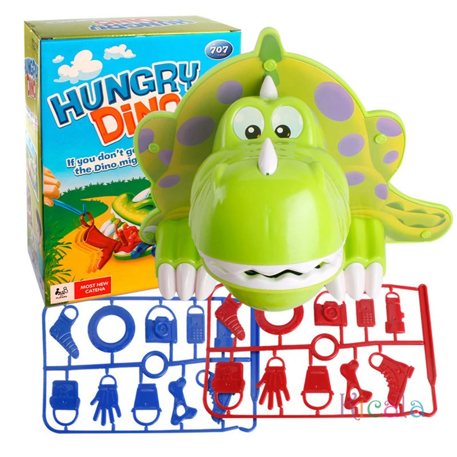 Puzzle Dinosaur Dinner Game Trick Feeding Dinosaur Tabletop Board Game Parent-Youngsters Interactive Toy Birthday Gift