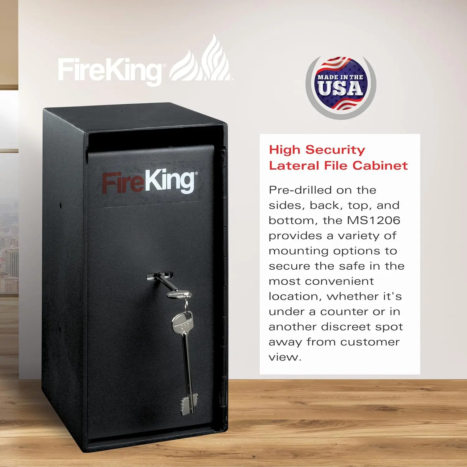 Mini Safe with Single Nose Lock, Lock Box for Home, Fire-Rated, Compact Safe for Valuables, Small & Portable, Programmable Safes