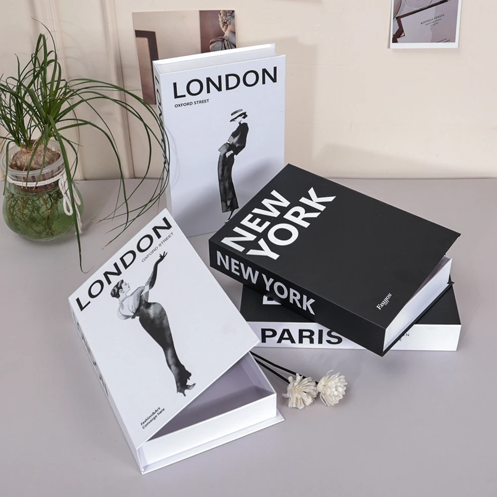 City Luxury Fake Books Home Decoration Remote Control Storage Box Coffee Table Living Room Fashion Home Decoration Accessories