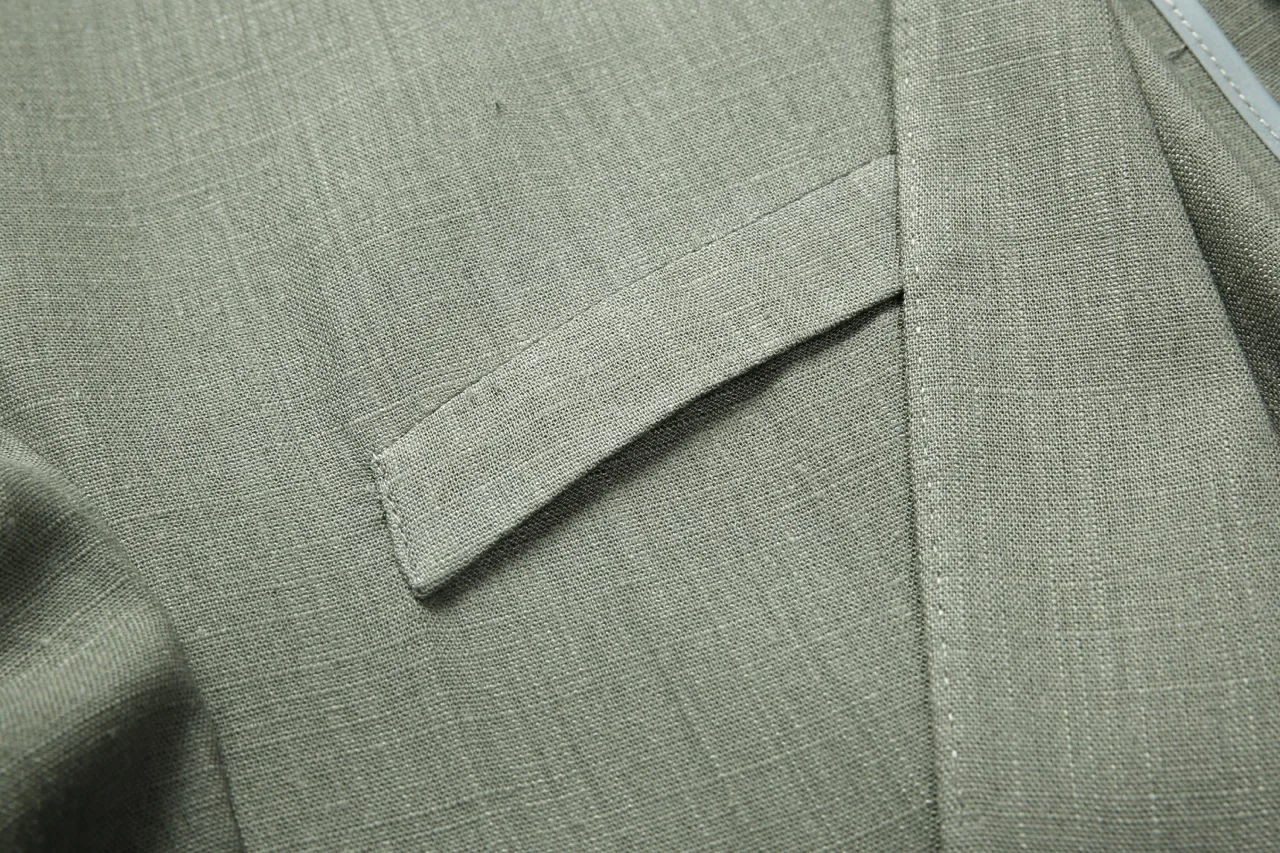 Herren Leinen Blazer Leichte Sommerjacke Unstrukturiert Smart Casual Atmungsaktiv Kühlend Lyocell Resort Stil Stiller Luxus Eleganter Mantel Sonnenschutz Urlaub Strand Viskose Mischung Oberbekleidung Büro Reise Freizei – Detail 24
