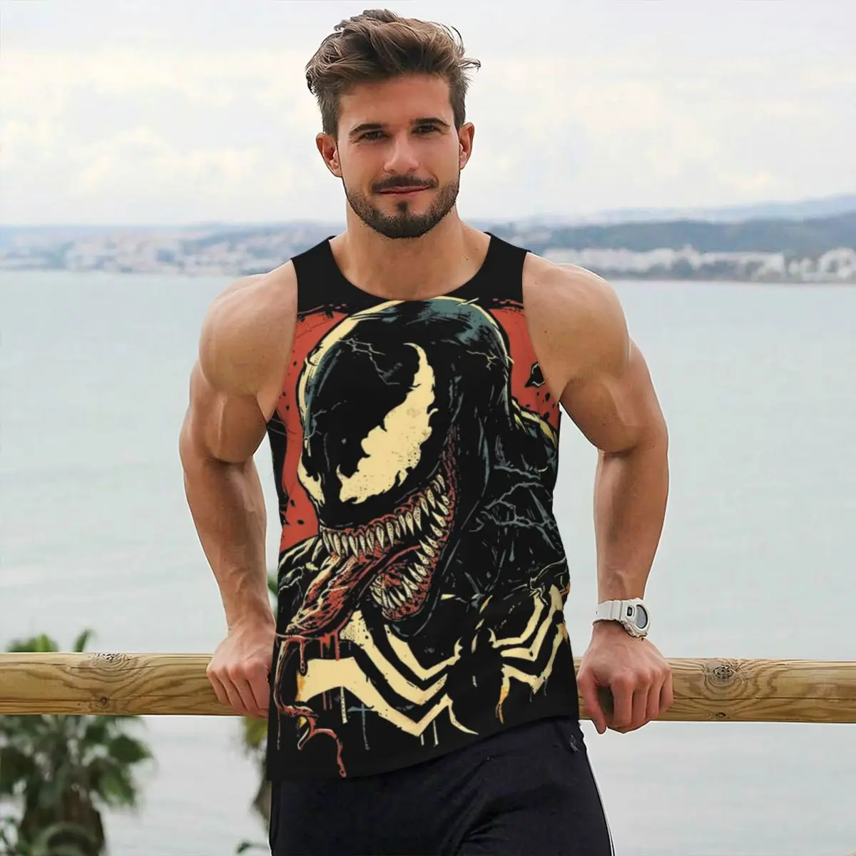 Quick Dry Venom Fury Exercise Tank Tops Singlet Tees Bodybuilding Fitness Gym Polyester Vest