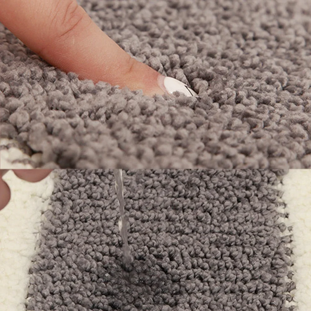 Foot Print Bath Mats,Non-Slip Bathroom Carpet, Toilet Memory Foam Rug Pad ,Microfiber Mini  40*60cm