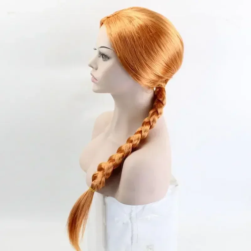 Parrucca cosplay Anime Princess Fiona donne adulte intrecciate gialle capelli lunghi costume parrucche sintetiche di Halloween accessori oggetti di scena