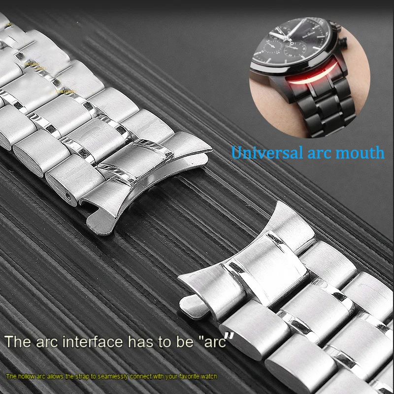 20mm 22mm 24mm stainless steel curved strap For Casio EFR-526/303/304/530/556/552 Men\'s BEM-506/501 metal bracelet wristband