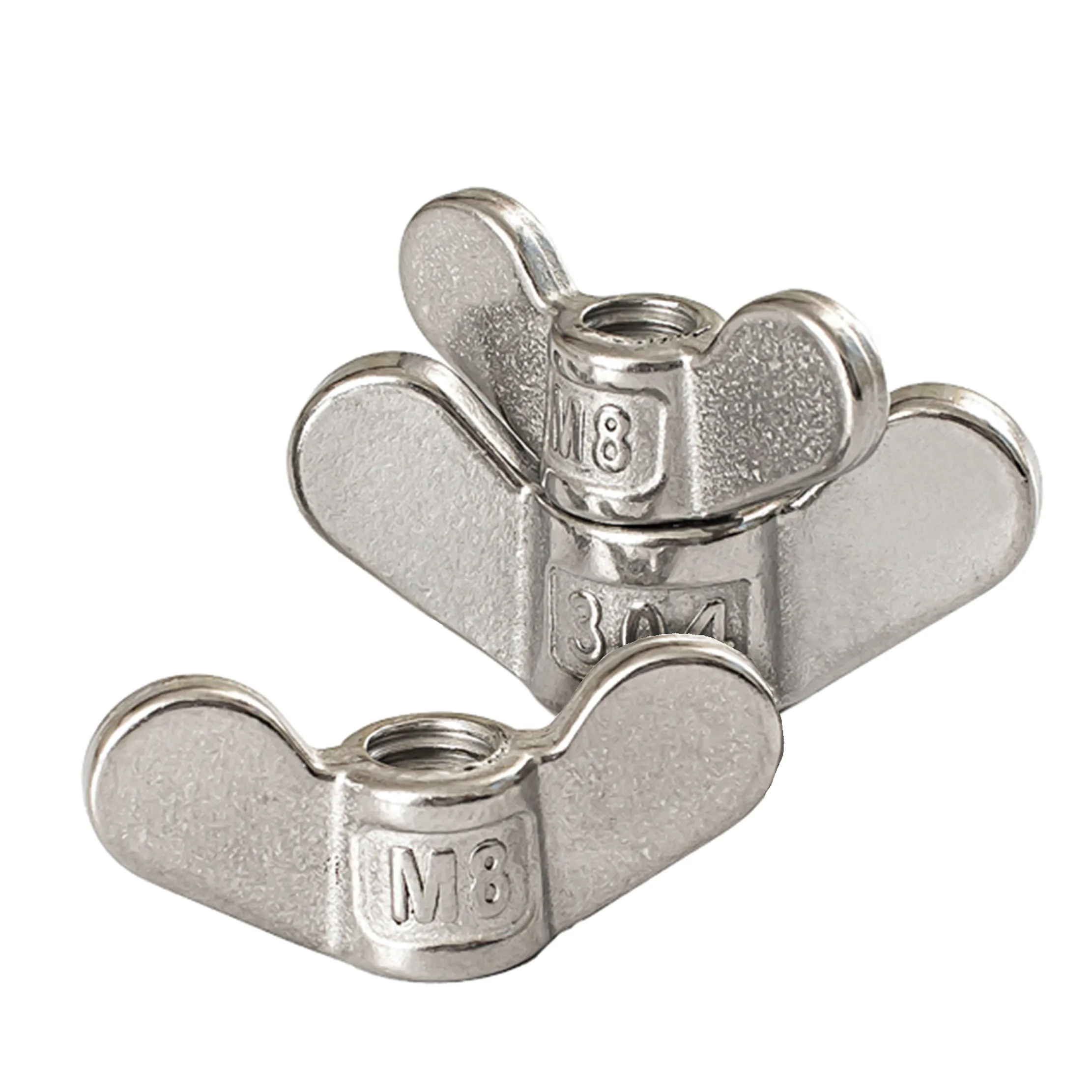 فراشة الجناح المكسرات M4 M5 M6 M8 M10 M12-M24 304 الفولاذ المقاوم للصدأ الجناح المكسرات مخلب الجوز كبير الأذن اليد تشديد الجوز #3