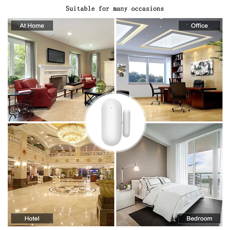 Graffiti-wifiインテリジェントドア,磁気盗難防止アラーム,ホームzigbeeウィンドウ,解体センサー付きアンチTFTスクリーン,APPプッシュ,リモートモニタリング