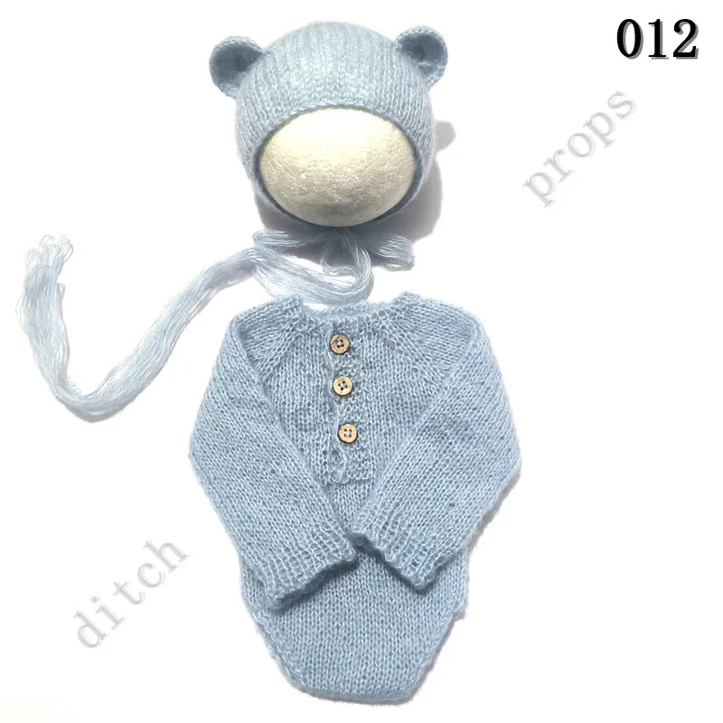 Mohair Shorts +Hat Pants Bonnet Studio Clothing  Newborn Photography Props